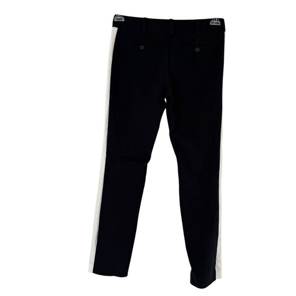 Club Monaco Pants Sarah Tuxedo Stripe Dress Pants Size 2 Navy Blue Classic Chic - Picture 8 of 8